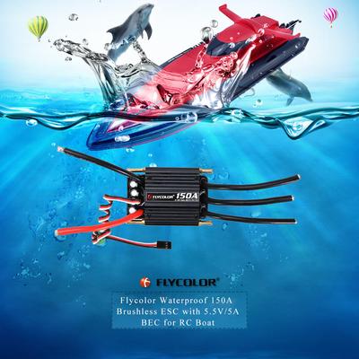 Γνήσιος Flycolor Waterproof 150A Brushless ESC Electronic Speed Controller with 5,5V/5A BEC