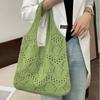 New Woven Underarm Bag Bohemian Knitted Bag Seaside Vacation Beach Bag Hollow Shoulder Bag