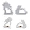Cute Rabbit Shape Silicone Mold for Tealight Easter Bunny Candlestick Hollow Out Easter Rabbit Candle Holder Molds