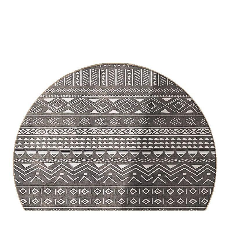 Half Circle Carpet Entrance Door Mat Household Door Non Slip Mat Dirt Resistant and Can Be Cut