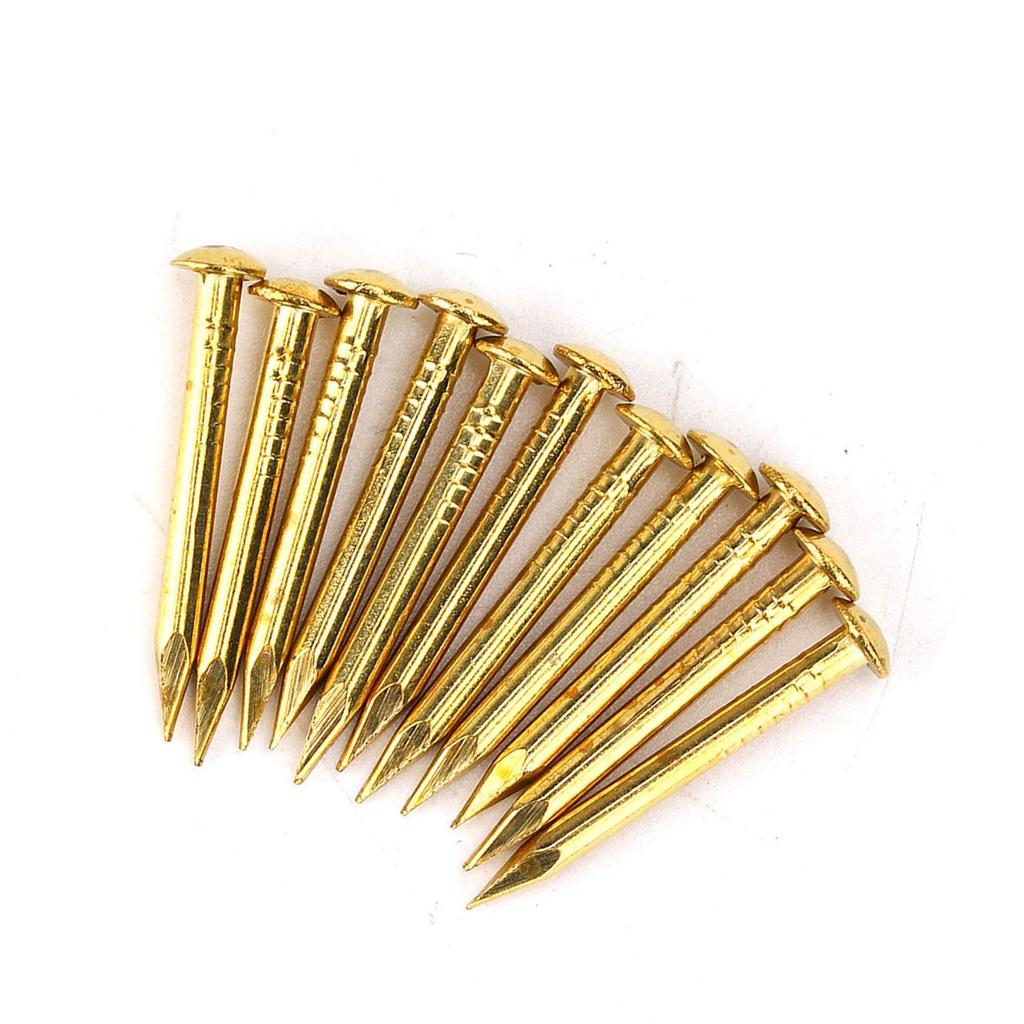 100Pcs Round Head Nail Brass Furniture Hinge Hardware Accessories 10mm15mm18mm22mm10mm Length