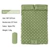 Double Inflatable Camping Pad with Built-in Foot Pump & Pillow - TPU Rhombus Design for Outdoor Sleeping
