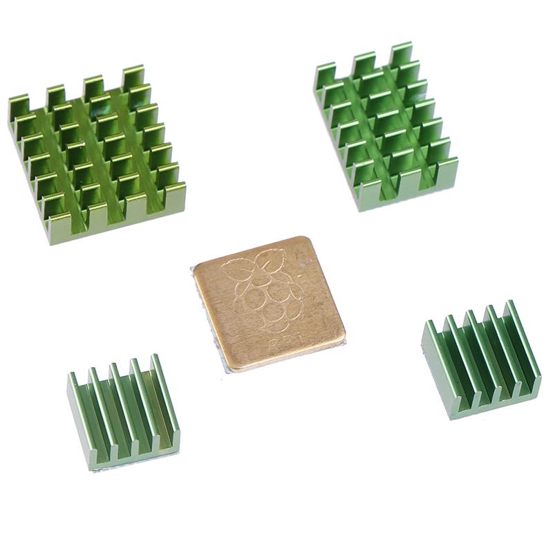 5Pcs For Raspberry Pi 2/3/4 3B+ 4B Aluminum Heatsink Radiator Cooler Kit