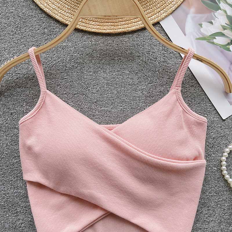Irregular Casual Sport Camisole Women Strap Design Solid Fashion 2023 Y2K Elegant Ladies Chic Slim Tank Tops
