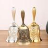 Hand Bell Call Bell,Loudly Sound Hand Call Bell Handbell Vintage Style Exquisite Engraved Hand Bell Hand Dinner Bell Multi Purpose Call Bell for
