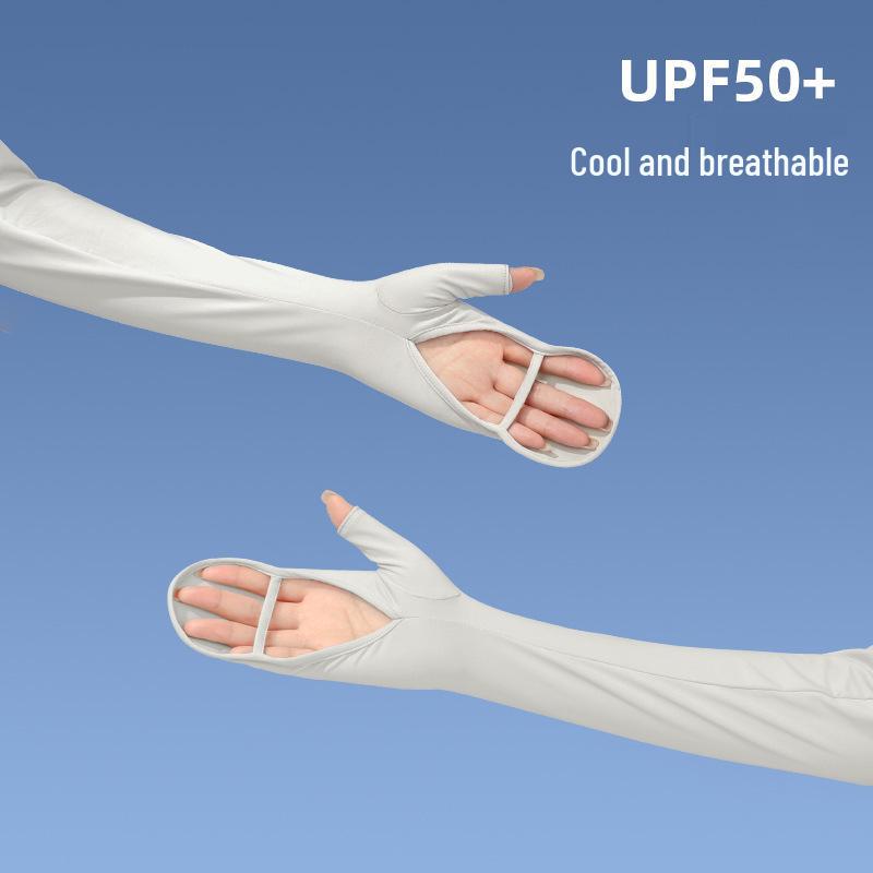 Unisex Ice Silk UV Protection Sleeves: Sun-Guard Cycling, Driving Arm Guards, Finger Cots