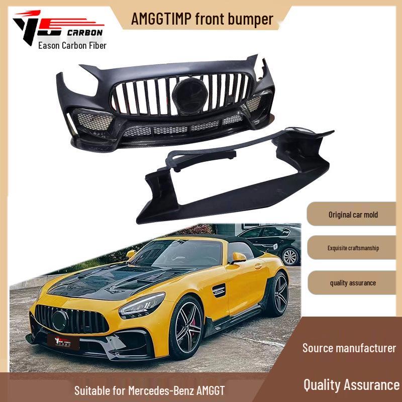 Compatible Front Bumper for 2016+ Mercedes-Benz AMG GT, IMP Style, Semi-Carbon Material