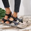 Spring and Summer Footwear Plus Size Fishmouth Women's Shoes with Wedges and Soft-soled Sandals