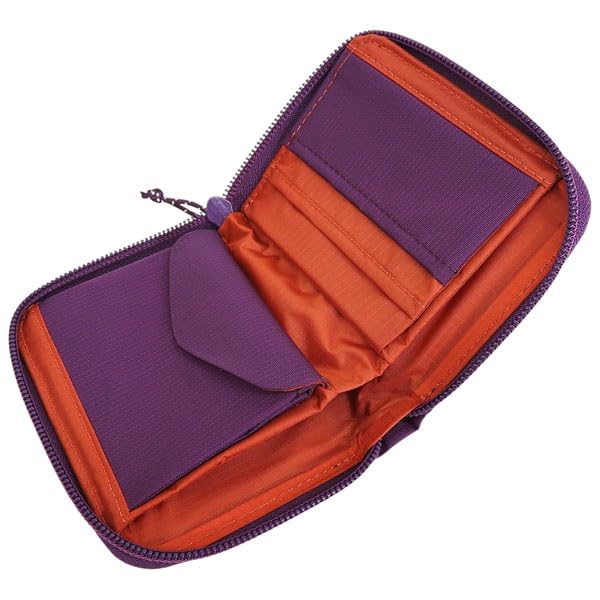 Montbell Men's and Women's Bifold Wallet, Compact Zip Wallet, 1133372 (Purple (PU))