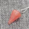 1pc Natural Stone Hexagonal Pendant Chain Necklace Taper Soul Swing Bullet Crystal Necklace For Men And Women