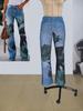 2023 Women's Plus Size Casual Faux Denim Pants - European & American Fashion