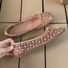 Fashion Summer Breathable Mesh Women Ballet Flats Bling Diamond Bow Decoration Soft Sole Brand Designer Leisure Ladies Mary Jane Shoes