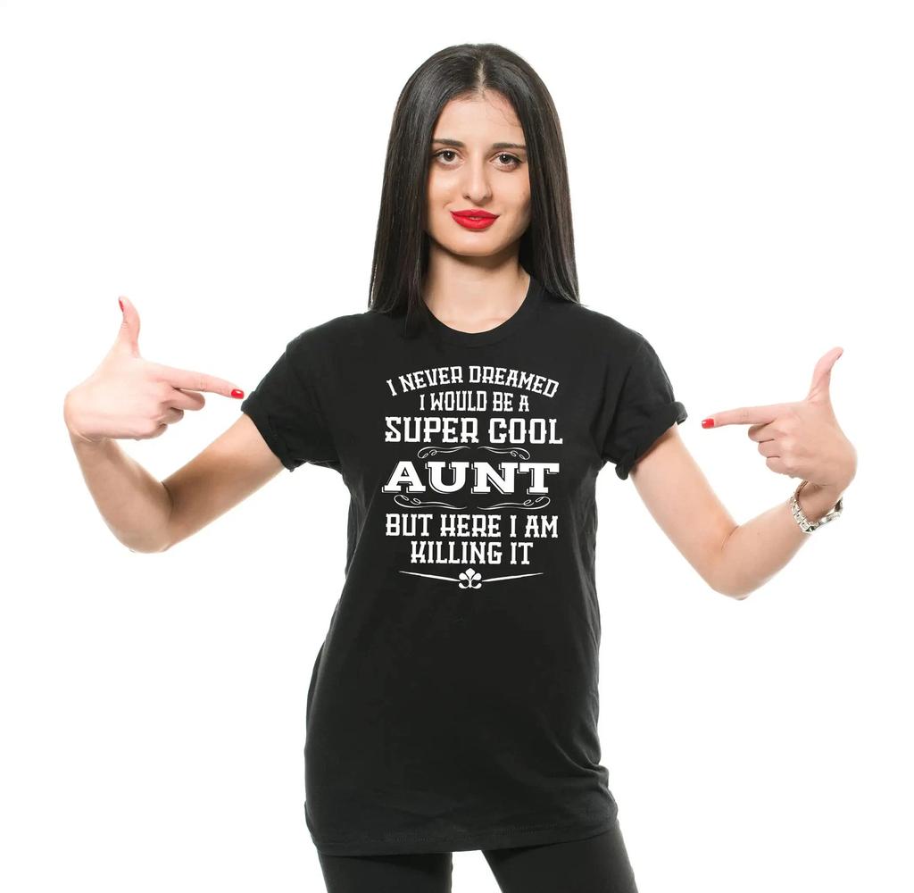 Maglietta da Donna per Zia Maglietta Super Cool per Zia Regali per Zia Maglietta Zia Regalo per Nuova Zia