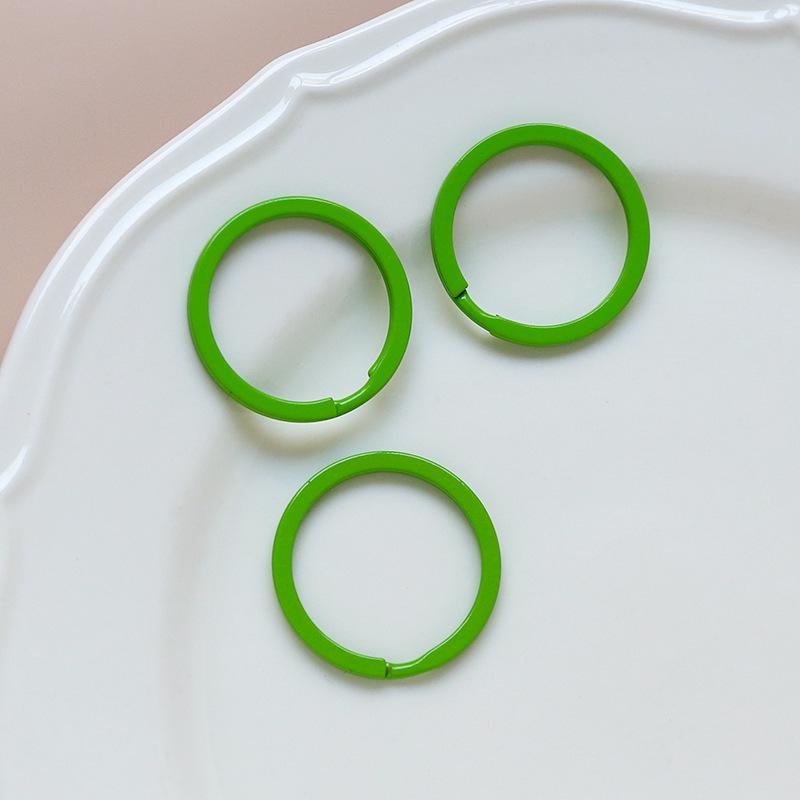 Macaron Color Heart Ring Keychain Clasp for DIY Jewelry, Bracelets, and Phone Chains