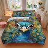 3pcs Peacock Feather Duvet Cover Set -Includes 1 Duvet Cover and 2 Pillowcases, No Quilt Core, All-Season Home Decor  Yy251111137