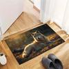 Wild Wolf Portrait Print Doormat, Animal Themed Non‑Slip Floor Mat for Entrance Hallway Home Decor