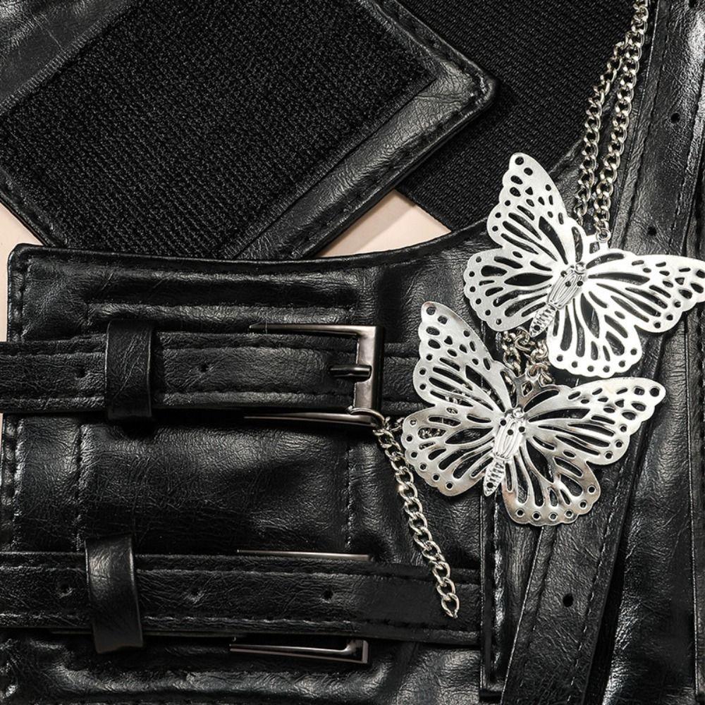 PU Leather Suspenders Elastic Cummerbunds High Waist Waist Corset Fashion Wide Belt  Ladies