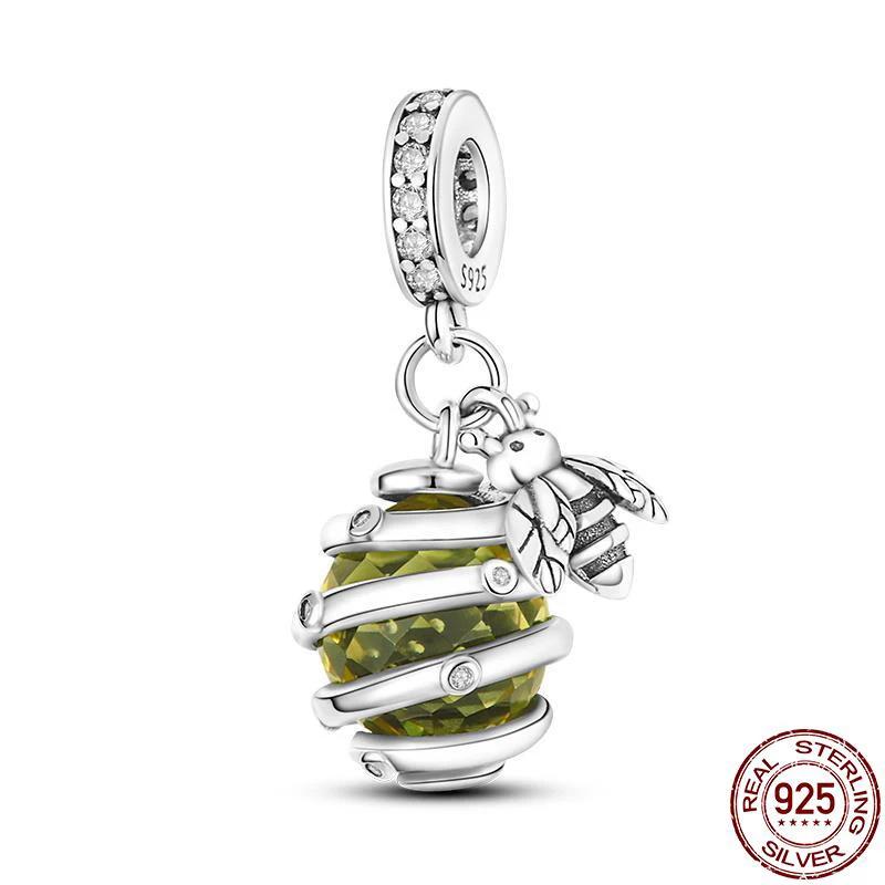 Glow In The Dark Firefly Charm Bead Fit Necklace Bracelet 925 Silver Chameleon Pendant Beads Women DIY Jewelry Making