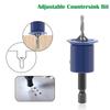 Limit Countersink Drill Bit Set Hole Punch Deep Adjustable Countersunk Drill Bit Shank Wood Countersink Drill Bit