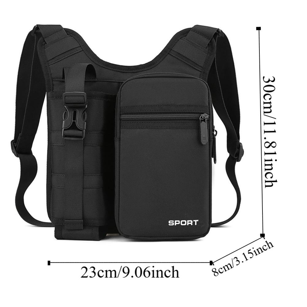 Multi-purpose Oxford Shoulder Bag Wear Resistant Riding Chest Bag Sport Crossbody Bag  Outdoor