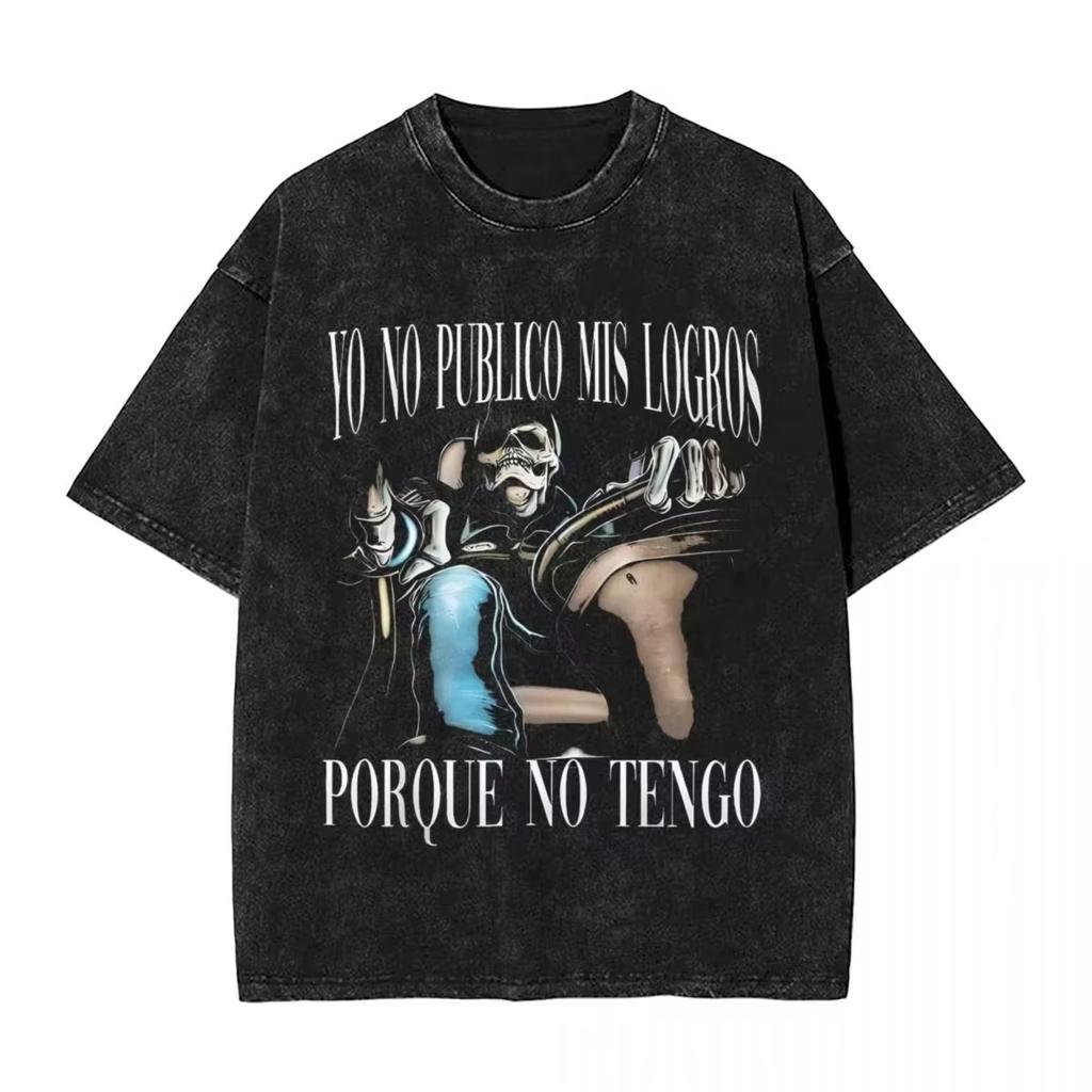 Gym Skull Print Washed T-Shirt Fashion Cool To-Do Sea Por Las Senoras Summer T-Shirt Aesthetics Simple Casual Gothic Top