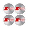 4er Set Radnabendeckel Aufkleber Auto Radkappen für Audi S RS A3 A4 B8 A6 A5 Q5 A7 - Mehrere Größen 56/60/63/65/68mm