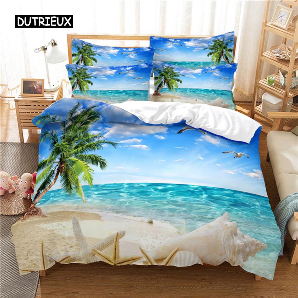 Beaches And Waves Bedding Set Duvet Cover Set 3d Bedding Digital Printing Bed Linen Queen Size Bedding Set Fashion Design