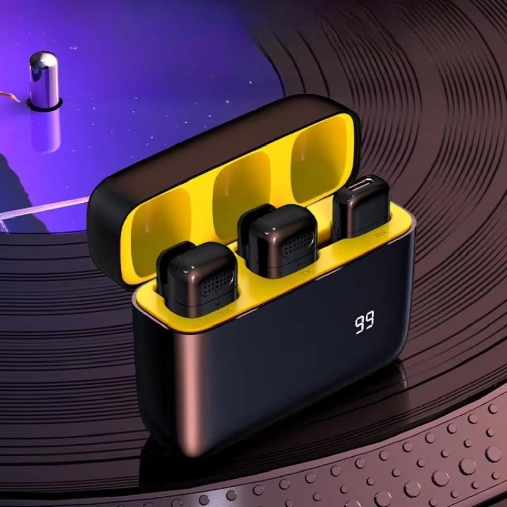 with Charging Case Lavalier Mic Intelligent Noise Reduction Lapel Microphone  Phone Recording