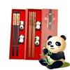 2 Pair Natural Wooden Panda Chopsticks Gift Set Non-slip Sushi Chopsticks Chinese Chopstick  Noodle