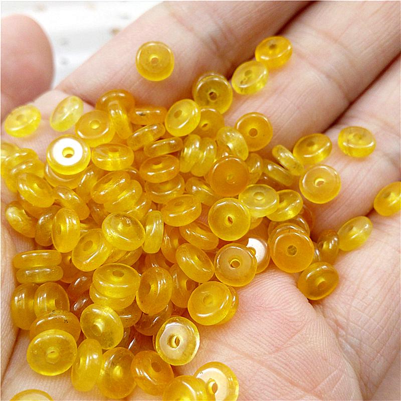 Jade Tricolor Tong Car Wheel Bead Spacer Accessories for Bracelets