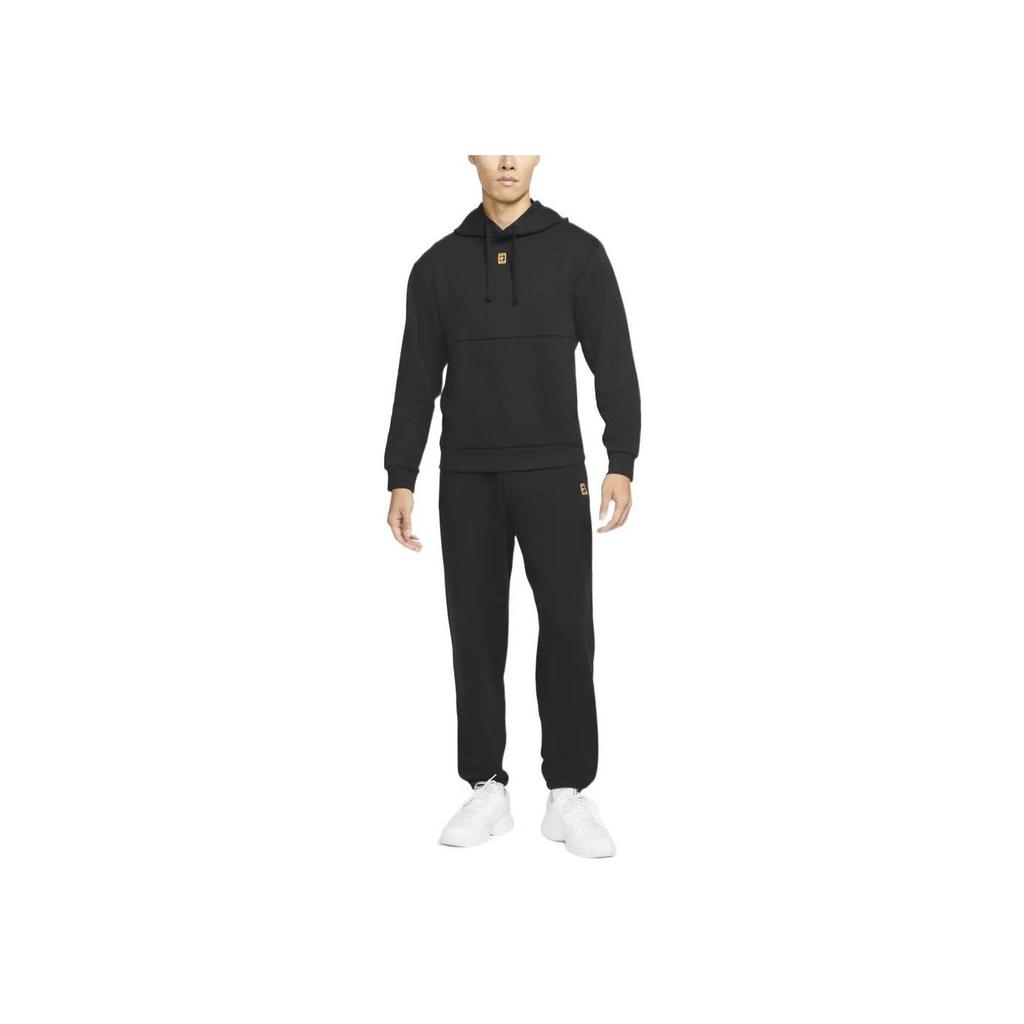 Nike Felpa con cappuccio pullover Dri-Fit Court Heritage Pile Uomo Nero DA5712-010