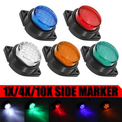 1 PCS  24V 6 LED Round Cartruck Clearance Side Marker Light Waterproof Rear Signal Lamp Silicon