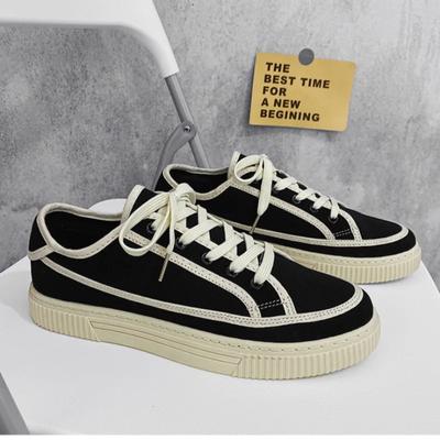 2024 Herrskor Koreansk Version Canvas Sko Student Casual Skor Andningsbara Board Shoes för Män Snörning Flats Zapatillas Hombre