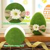 With Flower Bow Large Plush Egg Colorful Easter Egg Ornaments  Spring Party Decor