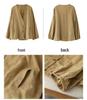 Spring/Summer Cotton Linen Jacquard Cardigan - Loose, Slim, Bat Sleeve, Sun Protection Long Sleeve Shirt