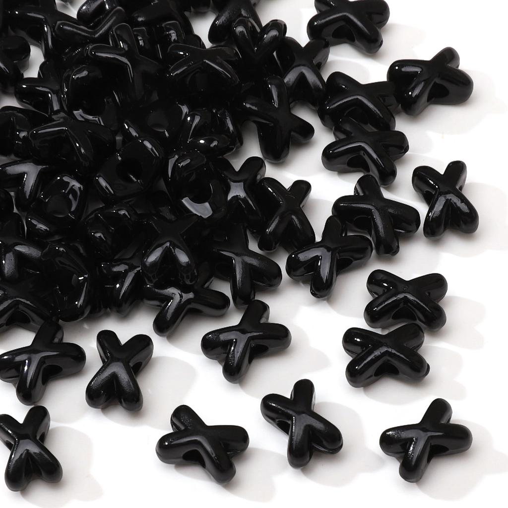 Fork Shaped Spacer Beads Enamel Painted Acrylic Charms for DIY Jewelry 5 or 20 Pcs Option