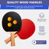 182x91cm/6x3ft Professional Portable Folding Ping Pong Table, Table Tennis Game Set with Net, 2 Paddles & 4 Balls for Adults and Teens
