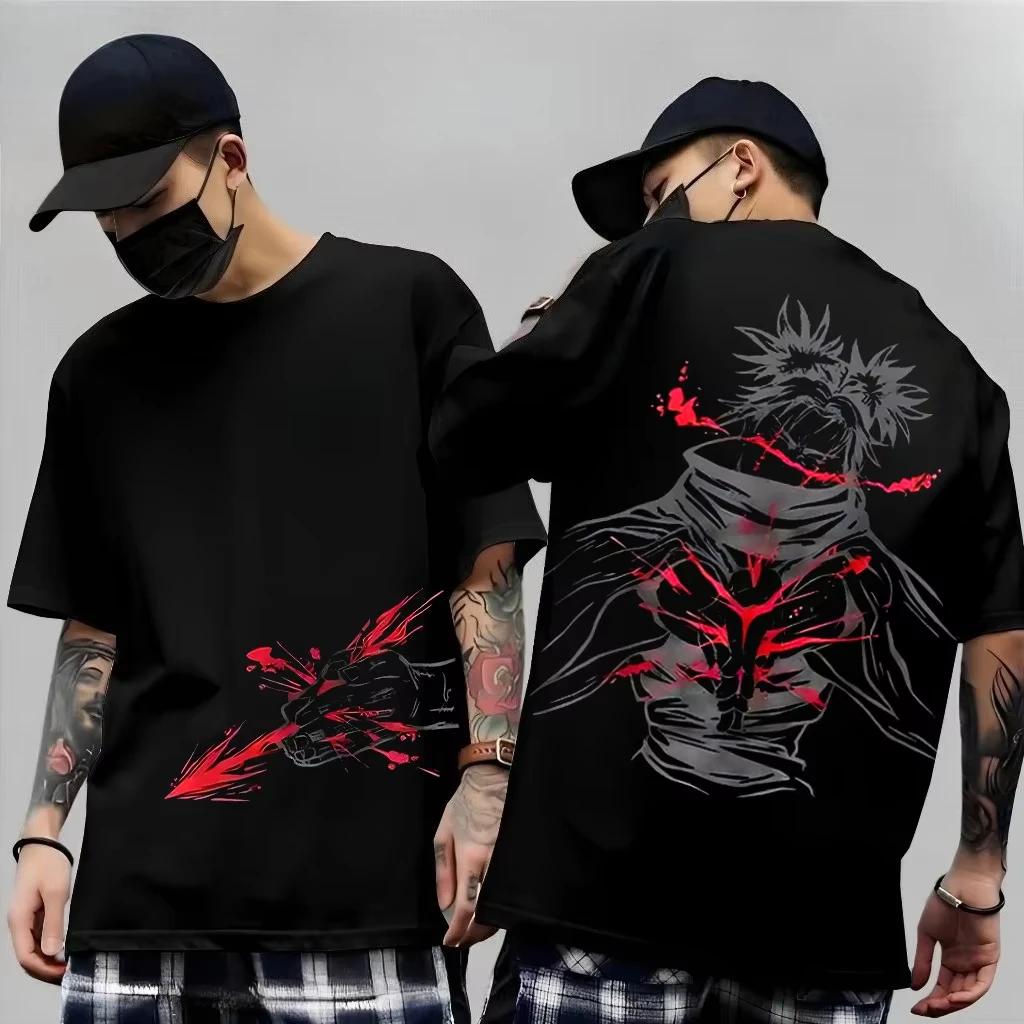 Gojo Satoru Jujutsu Kaisen Print Short Sleeves T-shirt Cotton Kid Clothes Funny Round Neck Harajuku Y2K New Arrival Tee Top 2026