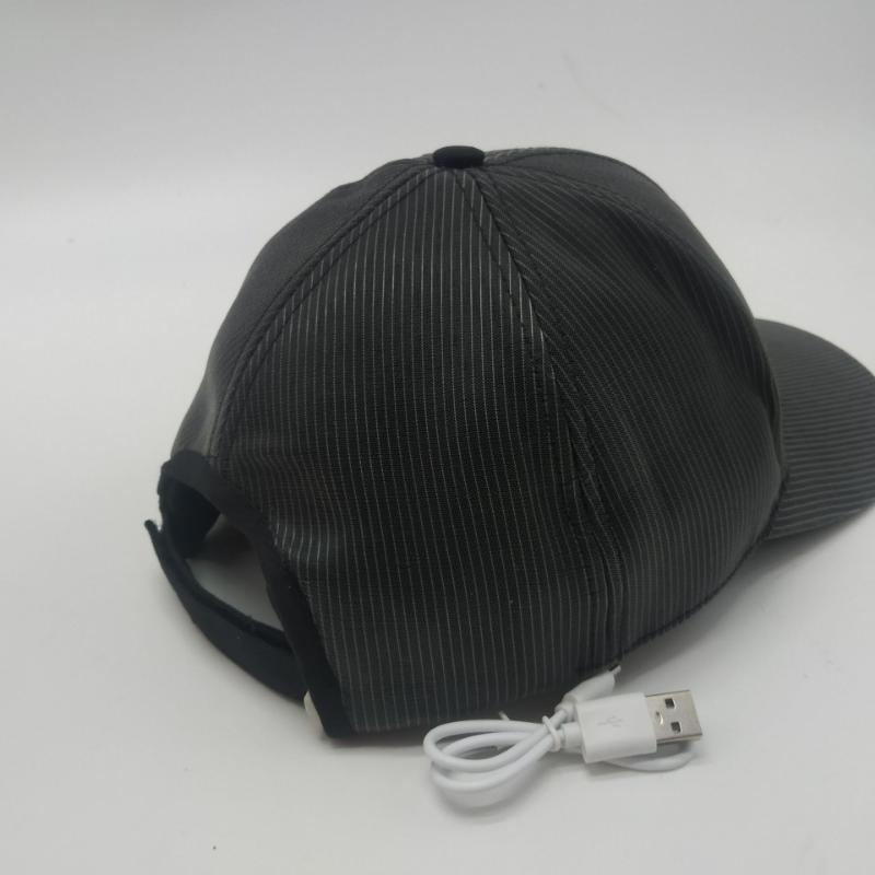 New LED Fiber Optic Luminous Hat Black and White Couple Luminous Outdoor Luminous Cap Baseball Cap Performance Cap