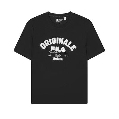 Letter Round Neck Thin Short Sleeve T-Shirt Men Tops Black F11M429114FBK