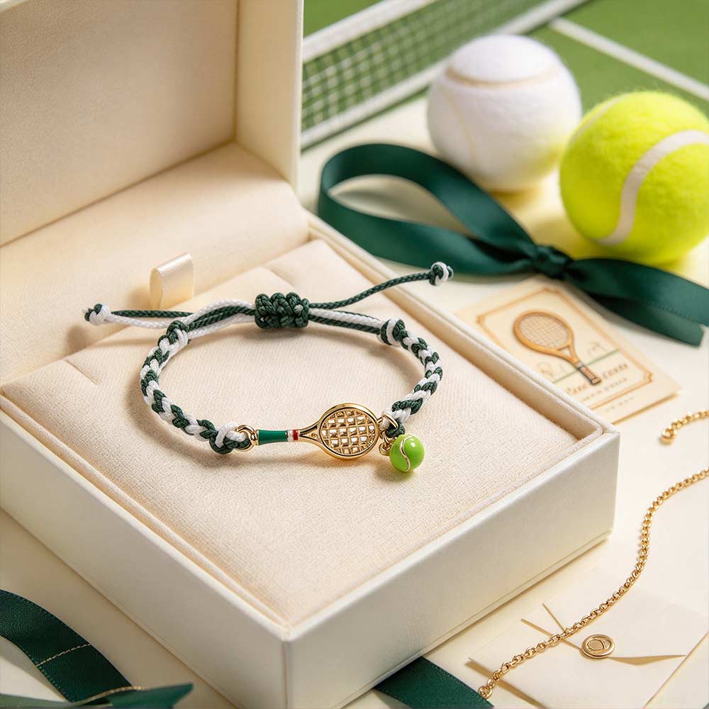 Handwoven Handwoven Bracelet Adjustable Couple Bracelet Tennis Racket Bracelet for Women