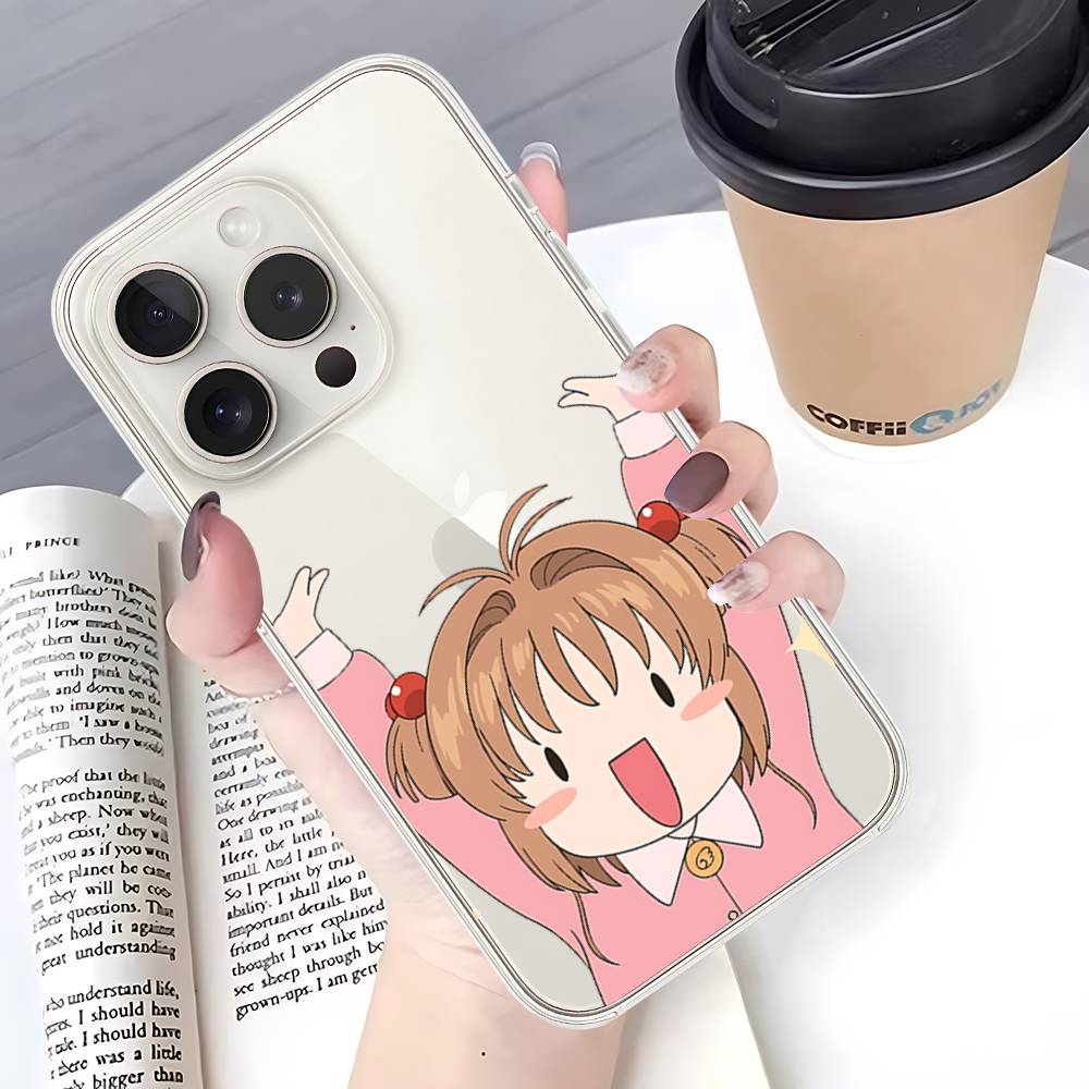 Cute C-Cardcaptor Sakura-S Phone Case For IPhone 17 16 15 12 11 Pro Max 14 Plus 13 Mini Clear Cover Soft Funda