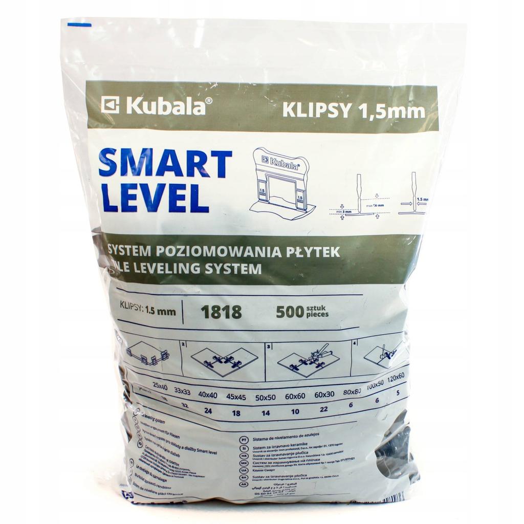 Kubala 1818 Levelling System Clips 1.5Mm 500 Pcs