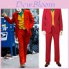 Conjunto de Terno Novo do Filme do Coringa Arthur Fleck para Homens 4 Peças Fantasia de Palhaço Halloween Cosplay