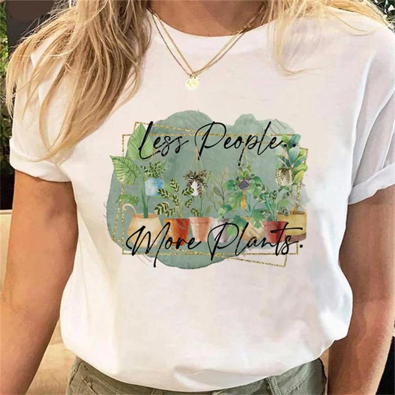 Simple And Funny Unisexs Plant Flower Tshirt Fashion Cartoon Happy Time Mom Cartoon Tshirt Pattern Top Letter Printed Tshirt