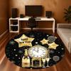 1pc New Year Celebration Round Chair mat office Area Rug - Non-Slip, Floor Mat for Office, Bedroom, Ideal home decor gift c0112061