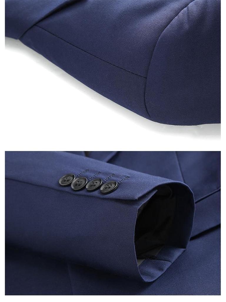 2023 Summer Men's Solid Color Single-Breasted Casual Suit Jacket