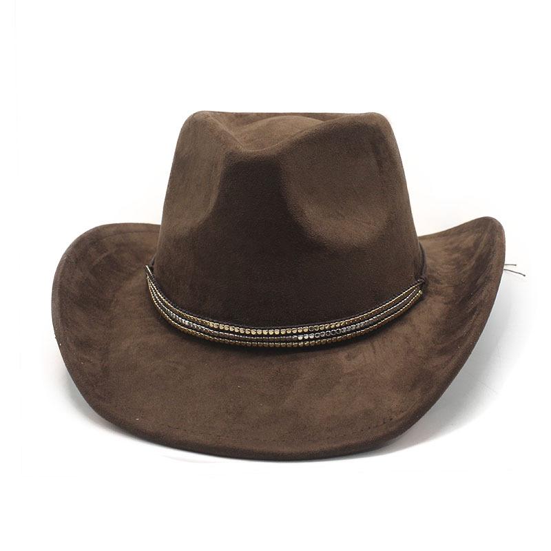 Suede High-End Top Hat, Retro Cowboy Hat For Men And Women, Western Tibetan Famous Cow Head Felt Hat