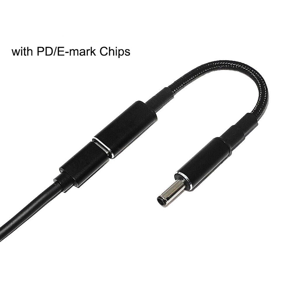 Type C Female to 4.5mm 3.0mm 100W PD Charger Cable Power Cable For Dell Laptop