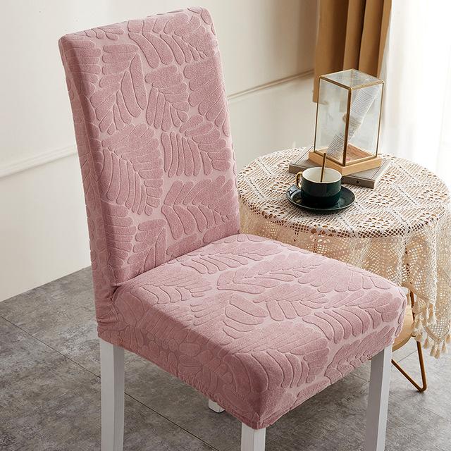 Jacquard Chair Cover Solid Color Stretch Full -Inclusive Chair Chair Seat Cover Dustproof Family Space Decoration Protective Cover